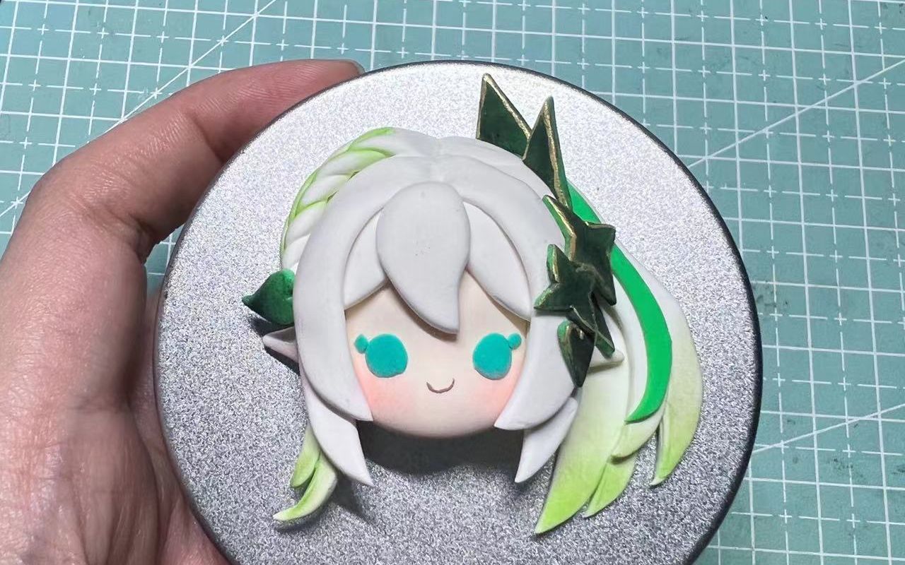 【沐沐】纳西妲/原神/豆豆眼冰箱贴超轻粘土手办制作