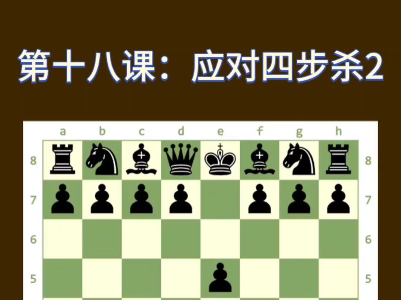 国际象棋第十八课:应对四步杀