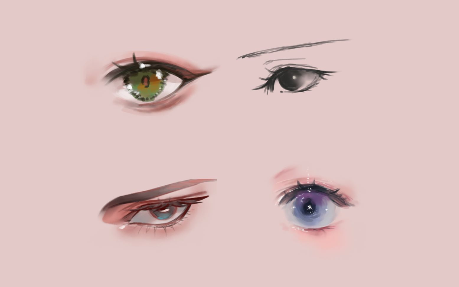 【板绘】常见的四种厚涂眼睛画法一次教会你,超详细教程!赶快收藏!