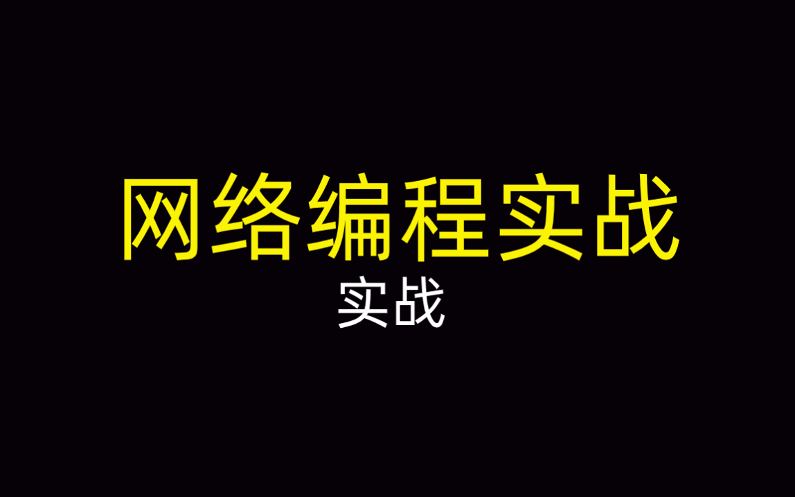 [进大厂系列]网络编程深度实战(持续更新)哔哩哔哩bilibili