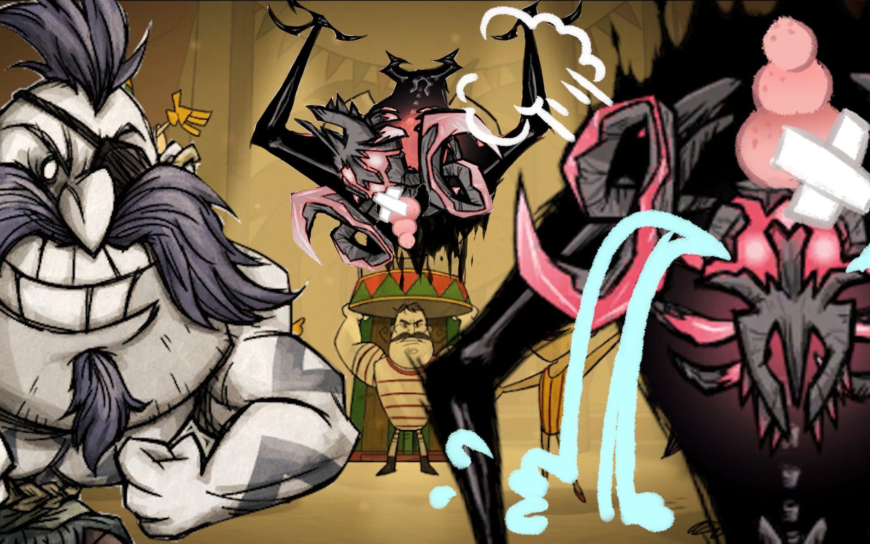 【饥荒】大力士无瞬无风无伤4分钟速杀远古织影者-真不想画了-默认