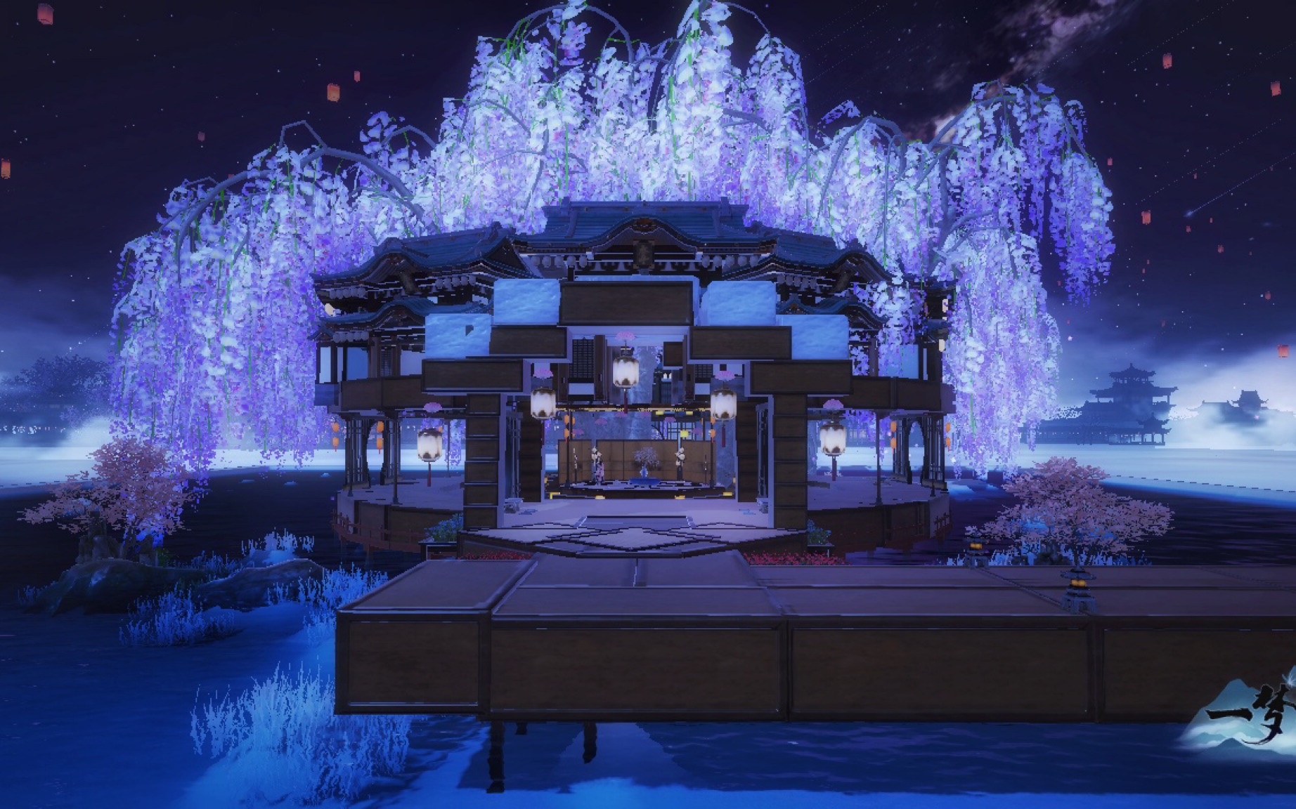 【一梦江湖宅邸装修】《用积木仿建小瀛洲》