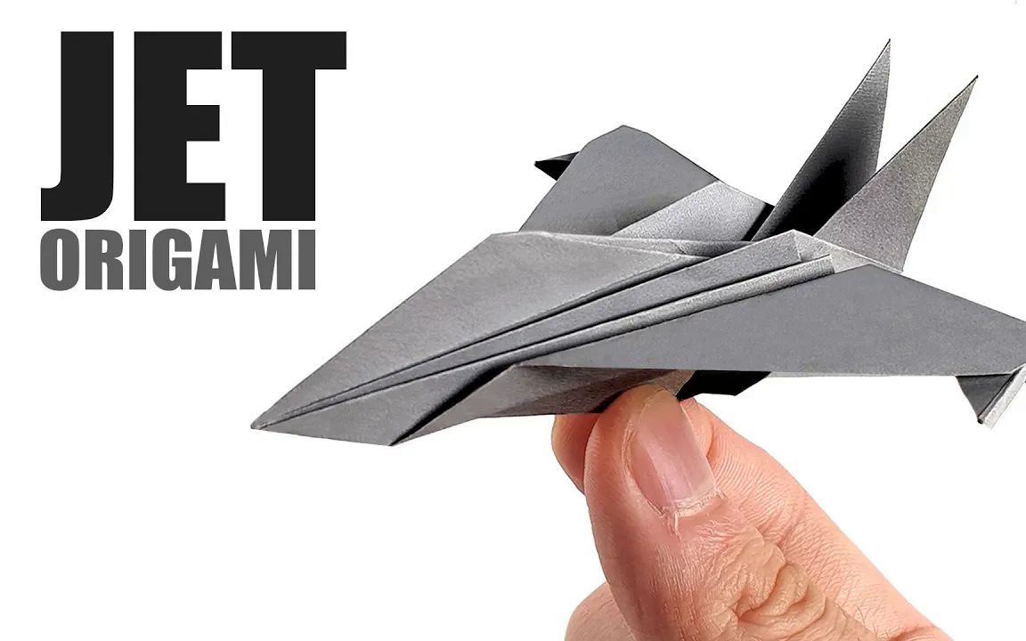 【weesel origami】战斗机折纸教程origami jet fighter plane