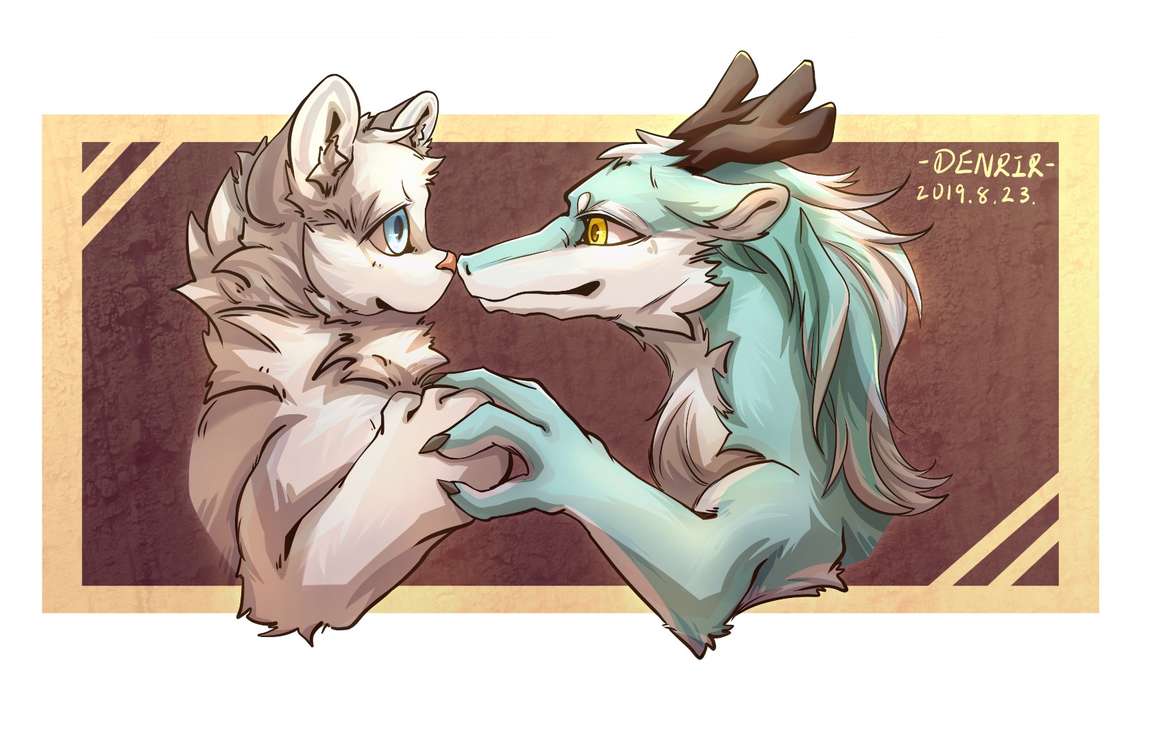 furry板绘萌兽亲亲第二弹