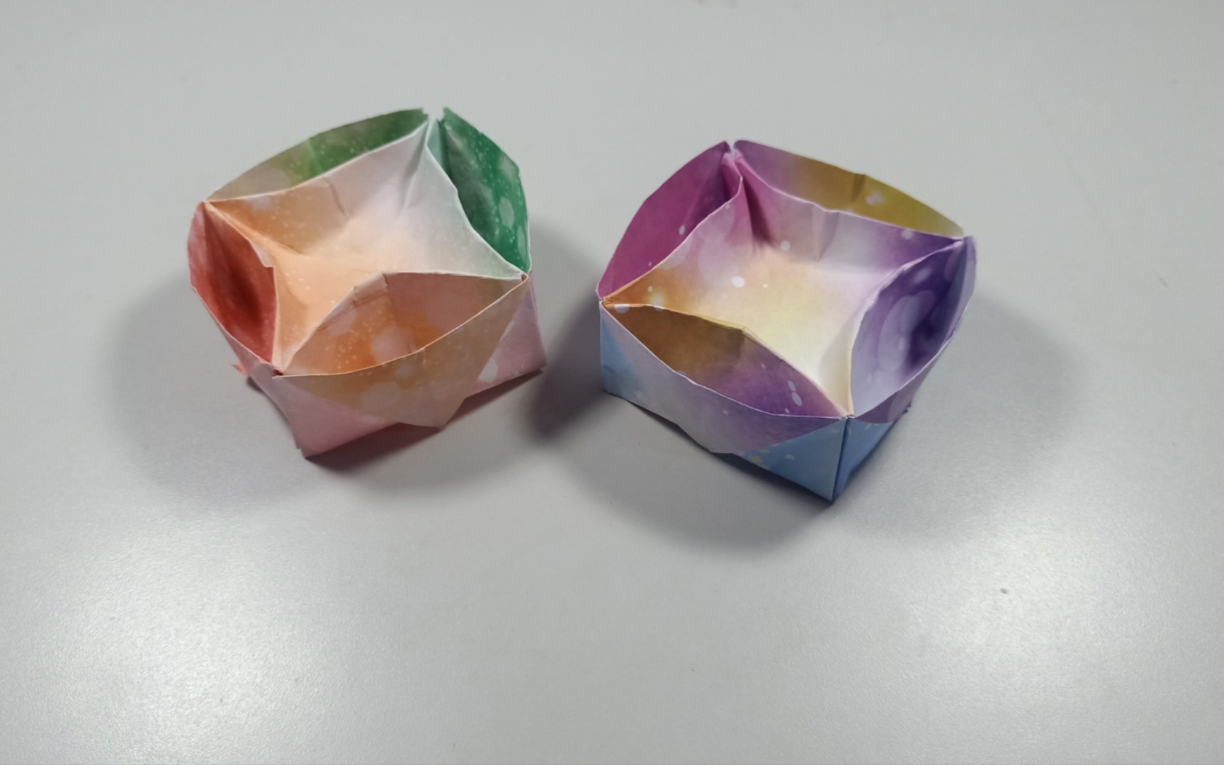 一张纸就能完成的收纳盒折纸教程【慢速版】