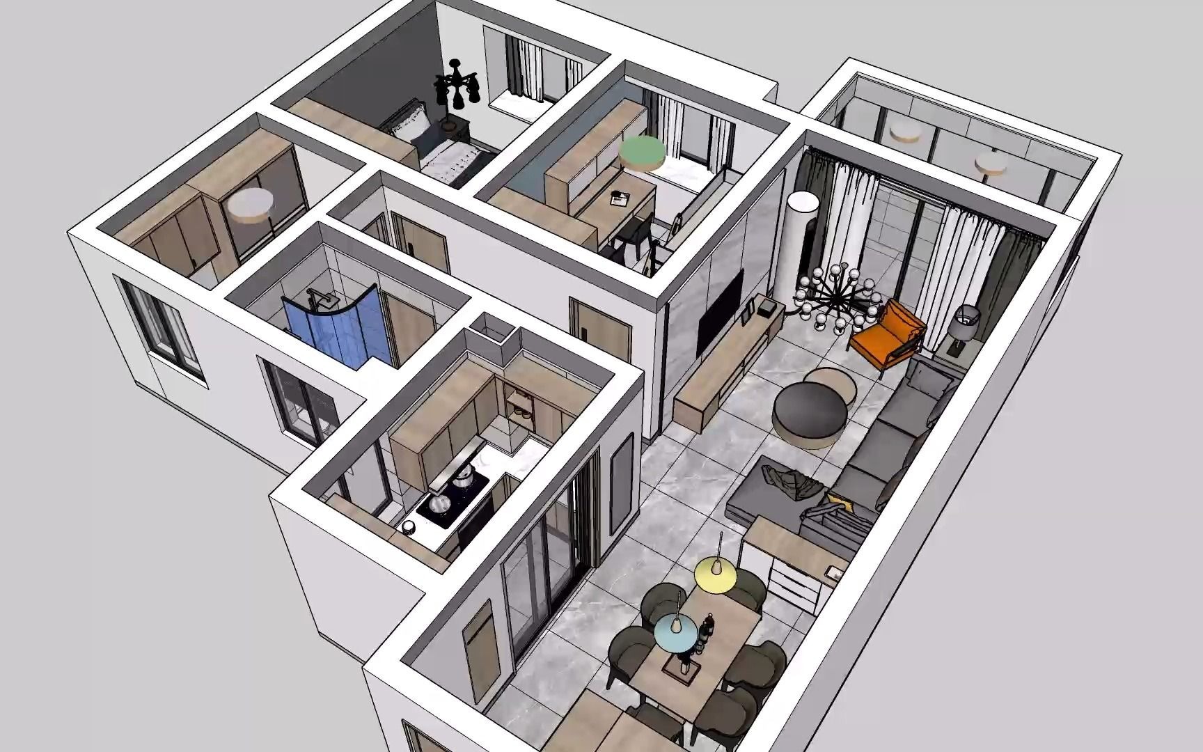 青禾苑套房模型漫游