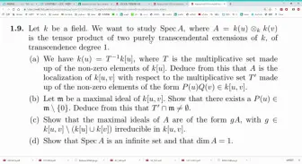 Download Video: 理解spectrum of a ring最重要的一例，为什么dimA=1？明明是二