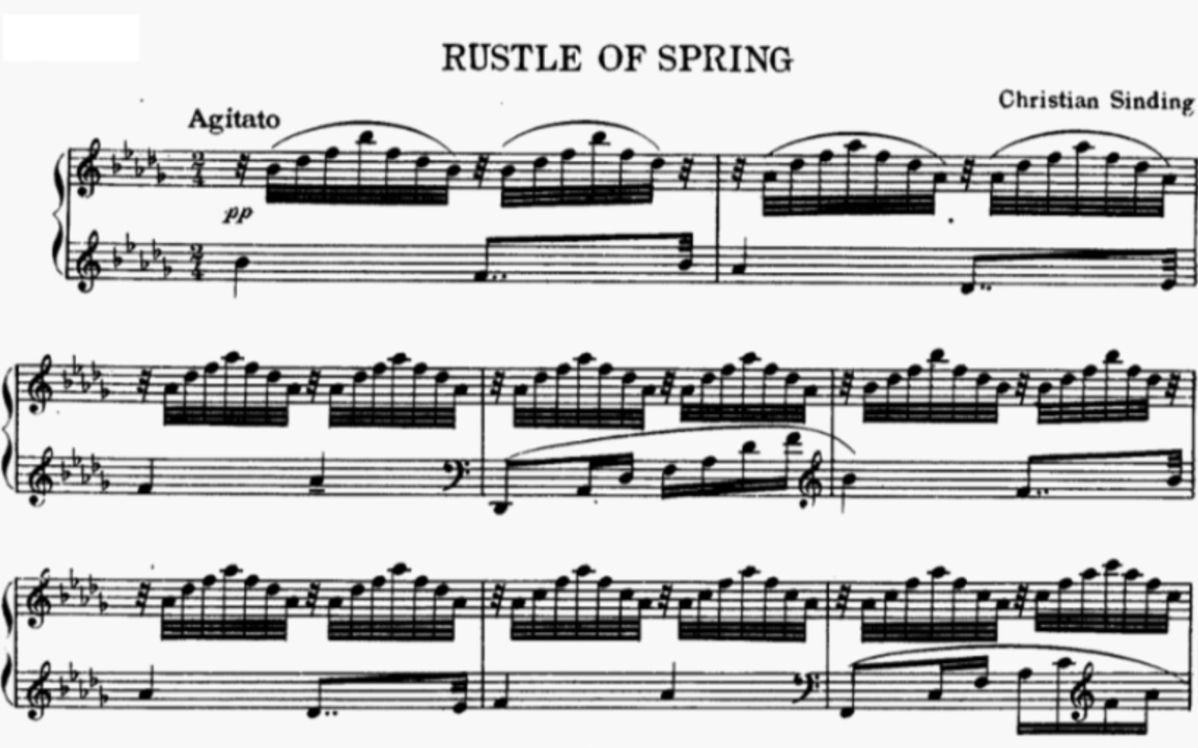 [图](春之声)克里斯蒂安·辛丁 The Rustle of Spring,Op.32,No.3