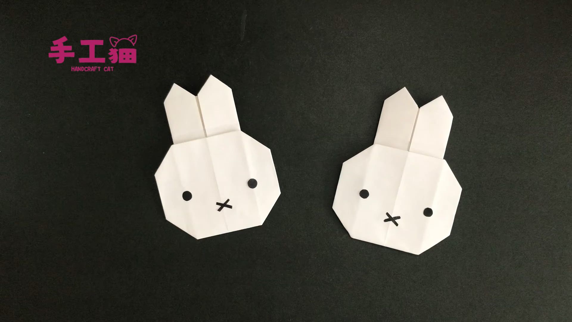 简单亲子儿童折纸创意手工教程可爱小白兔diy