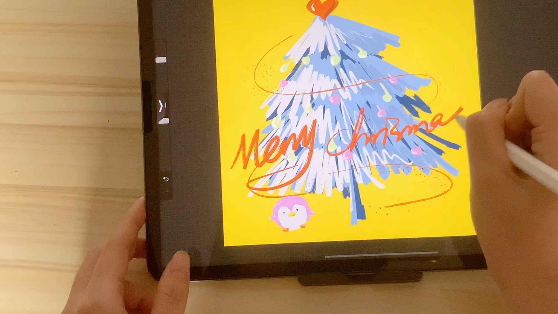 procreate ipad绘画 圣诞树绘画过程_哔哩哔哩_bilibili
