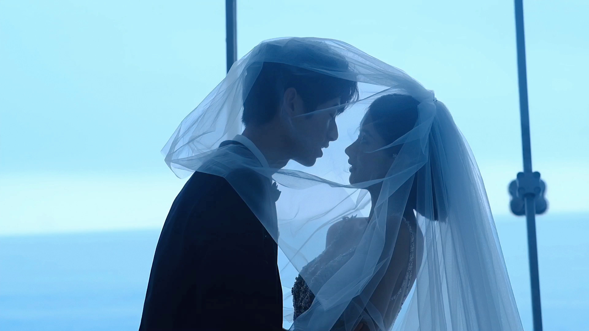 见到你就情不自禁的想撩起头纱狠狠吻你