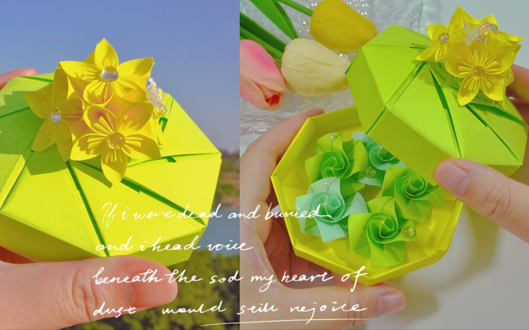 折纸樱花礼盒教程,比买的好好看