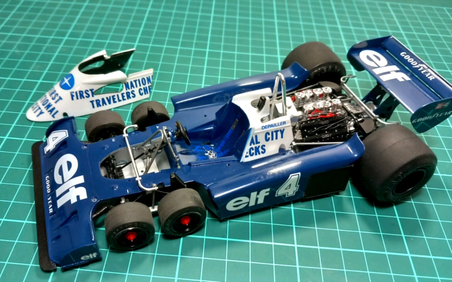 【搬运】田宫 1/20 tyrrell p34 1977 monaco gp 民用车模制作过程
