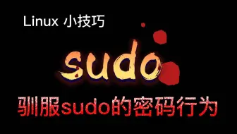 linux小技巧： 驯服sudo的密码行为，让sudo用起来更安全