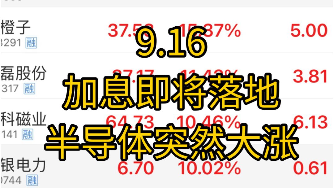 美联储今夜加息又要出幺蛾子!对于明天的行情和黄金有什么影响？a股半导体科技为什么独立大涨？科技大涨之后后续该怎么操作？