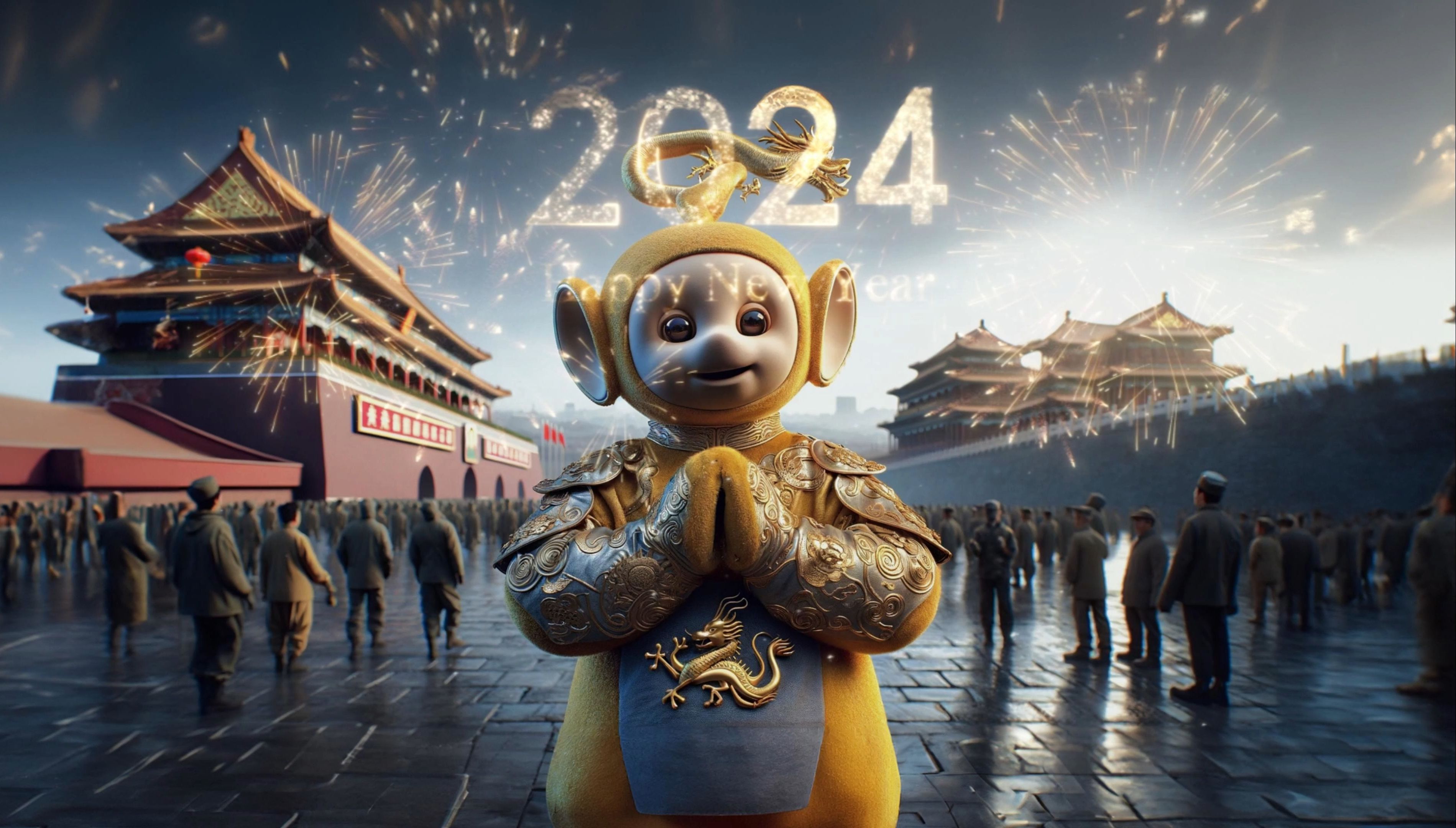 全国34省天线宝宝共祝大家2024年新年快乐!