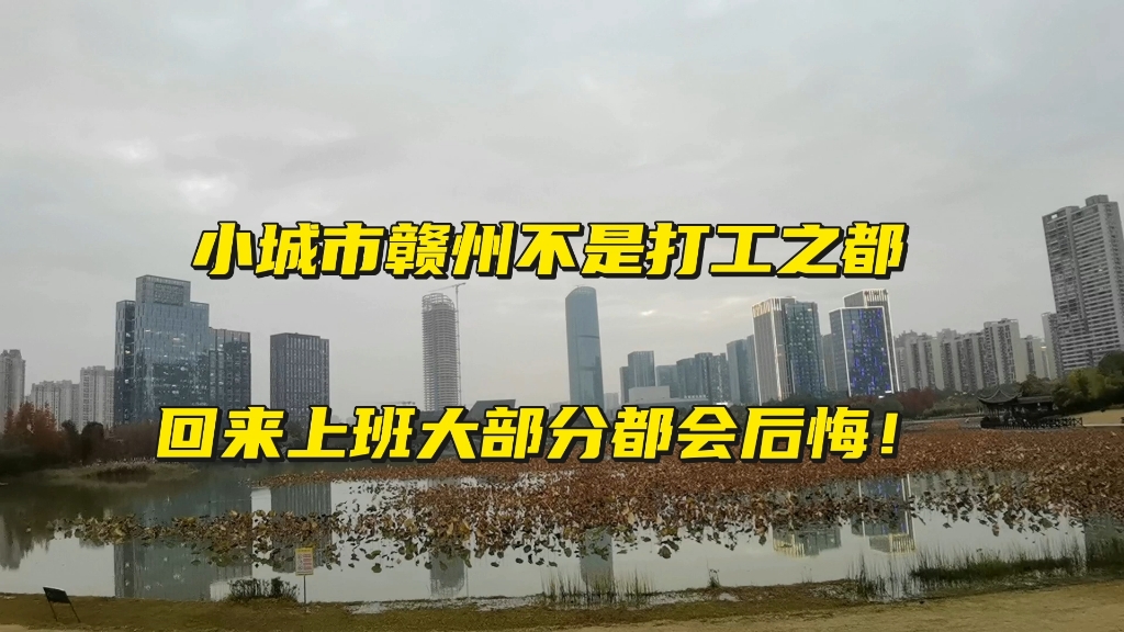 小城市赣州不是打工之都,工作岗位有限,回来上班大部分都会后悔哔哩哔哩bilibili