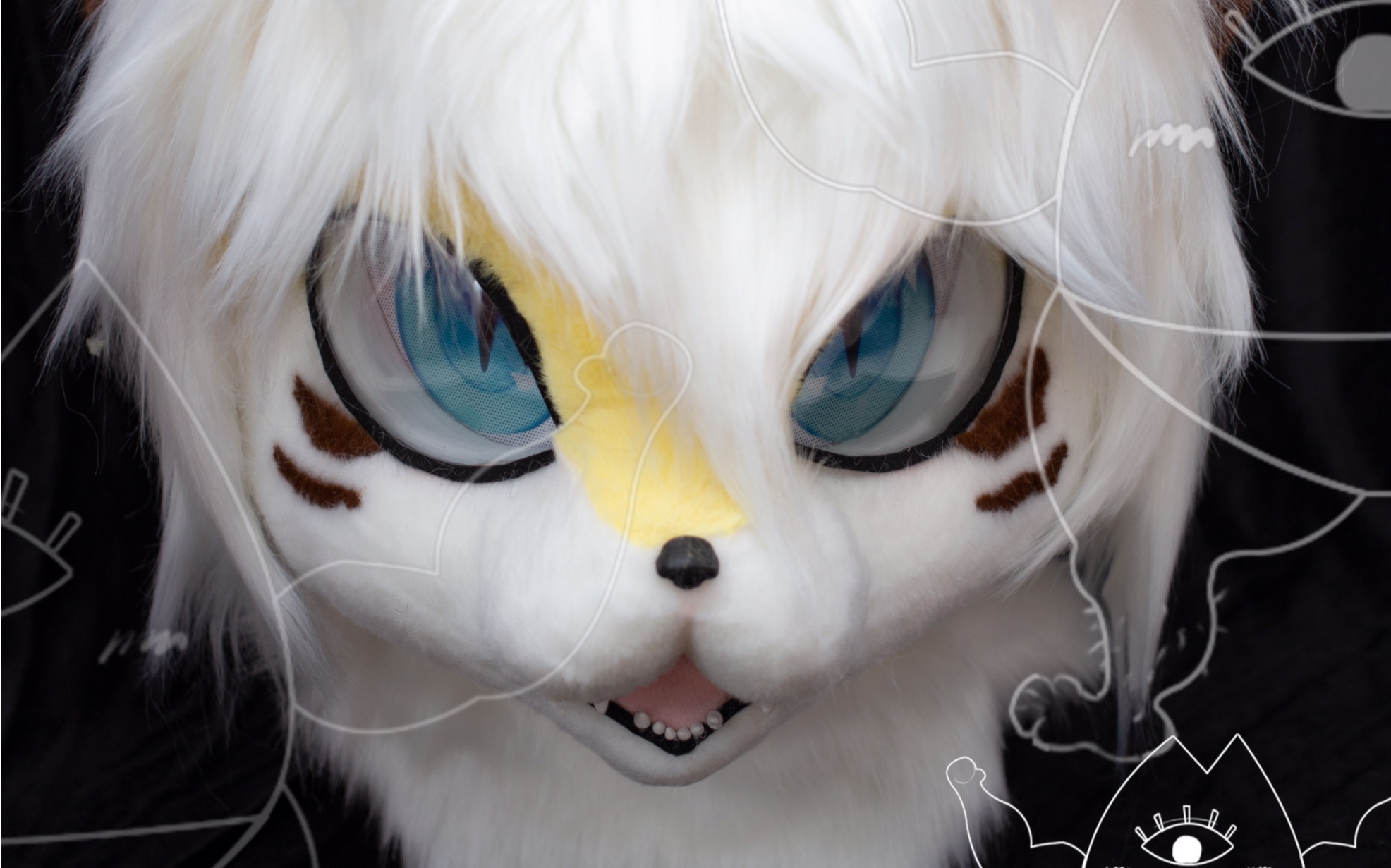 fursuit兽装制作分享做头发偷懒技巧～展示一下新做的头噢_哔哩哔哩