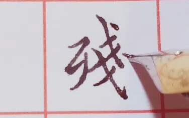 【练字】【楷书】【钢笔】一个“残”字.突然发现手机可以投稿上传了,试试.哔哩哔哩bilibili