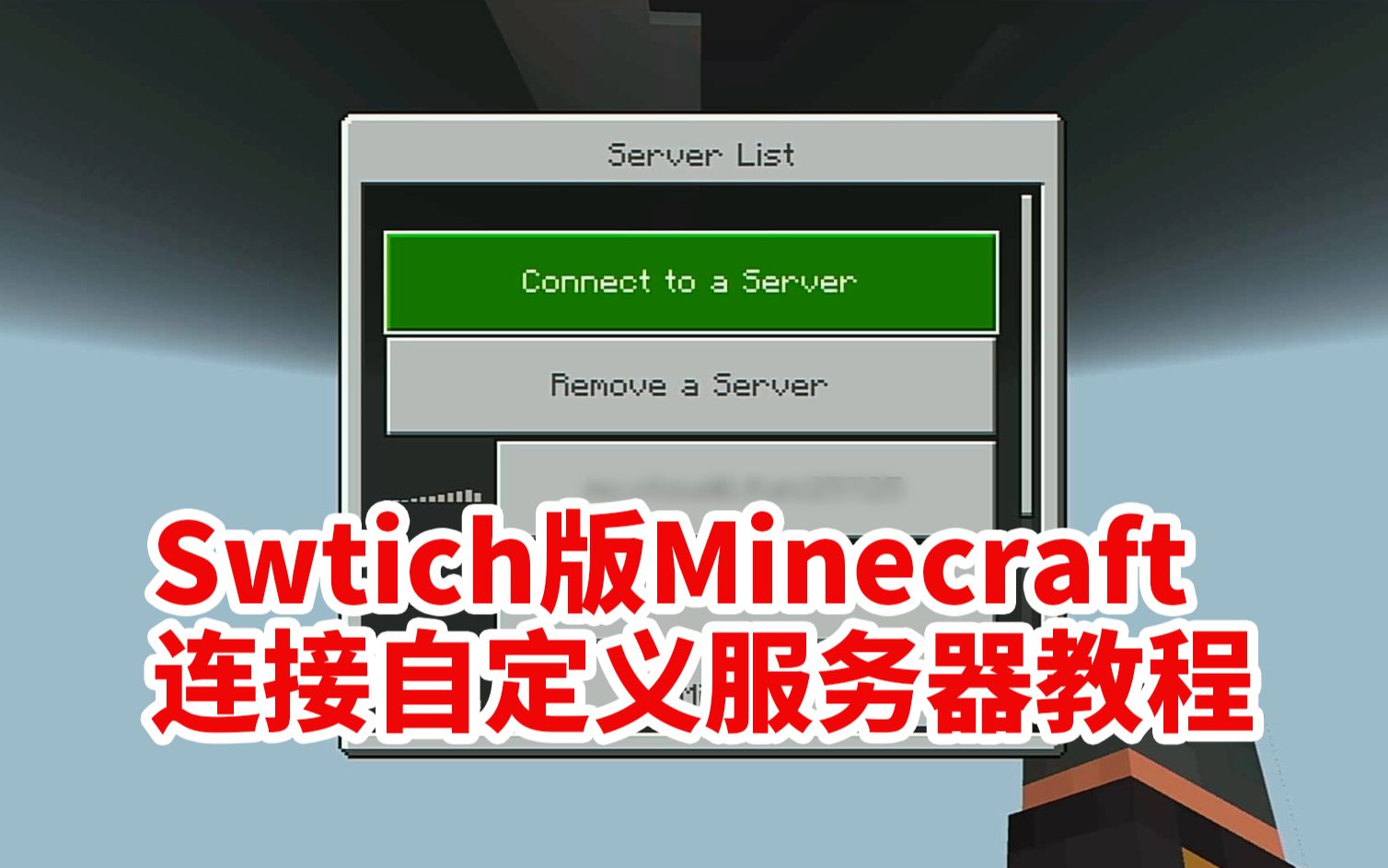 【我的世界】Switch版MC连接自定服务器教程