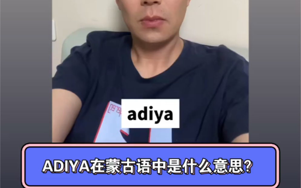 ADIYA在蒙古语中是什么意思?哔哩哔哩bilibili