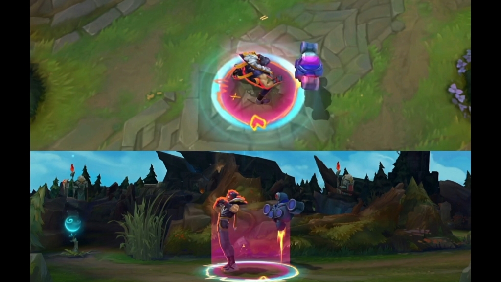 【英雄联盟男团瑟提皮肤】端游vs手游局内特效对比