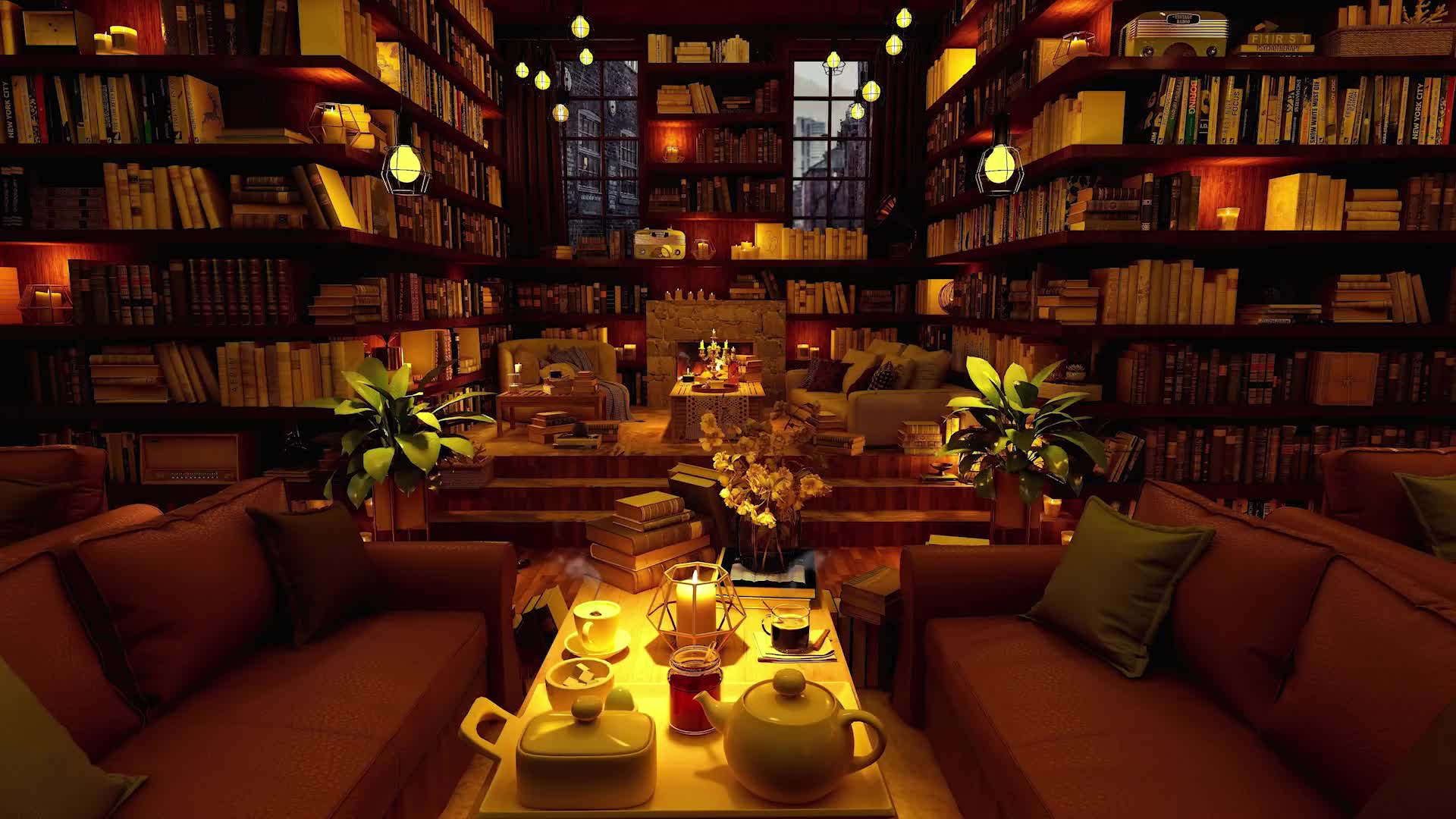 舒适的爵士音乐和书店咖啡厅氛围与轻松的爵士音乐,适合睡眠,学习和