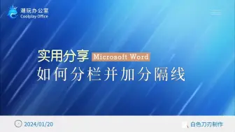 Download Video: word中如何分栏并添加分隔线