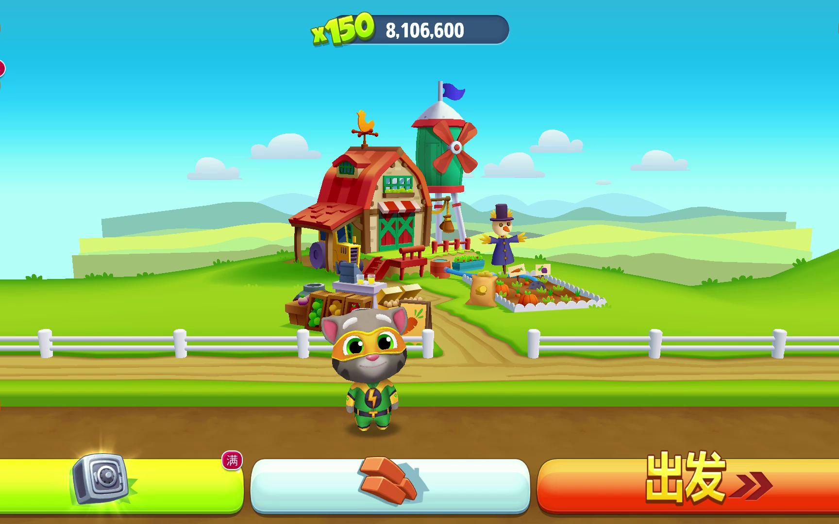 talking tom gold run 汤姆猫跑酷 农场:金杰猫的农场 再次挑战高分