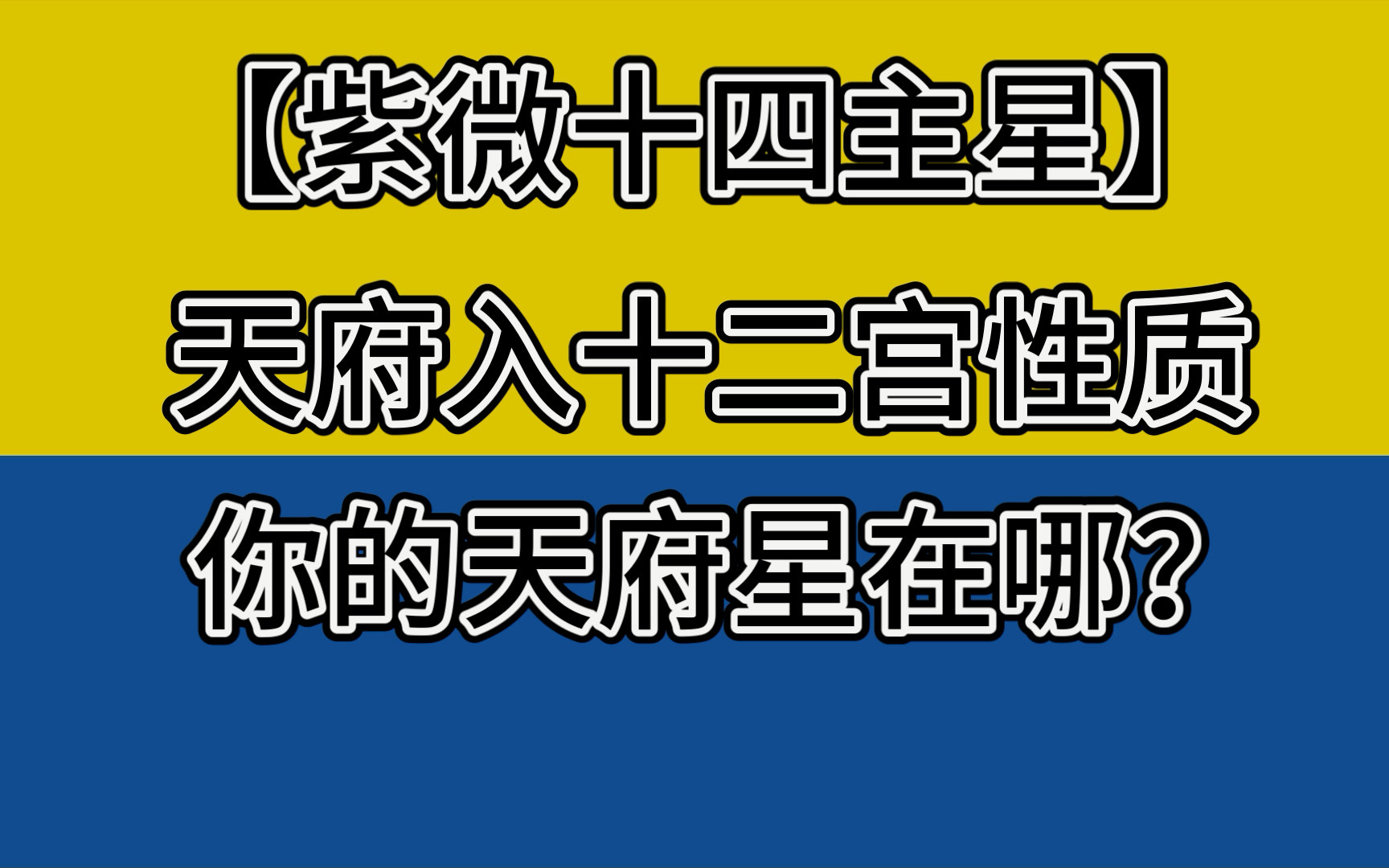 天府星入十二宫 | 斗数初学进阶 顶级干货【紫微十四主星零基础教学】哔哩哔哩bilibili