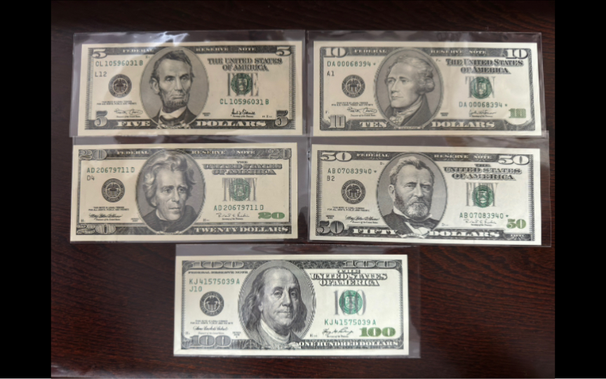美元进阶收藏分享-大头版面额大全(5美元至100美元)