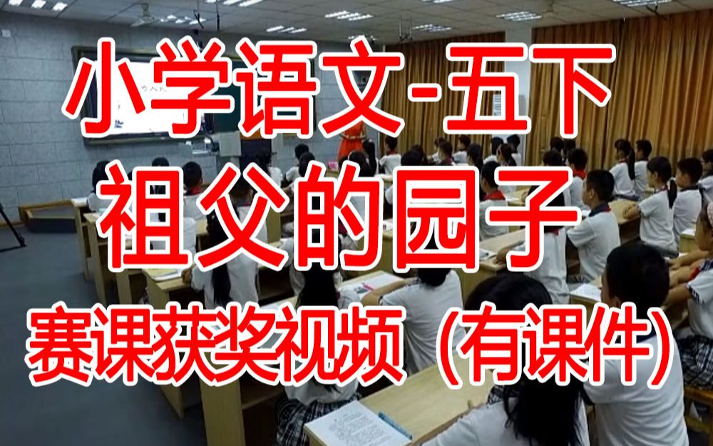 五下:《祖父的园子》全国赛课获奖课例 部编版小学语文五年级下册 (有课件教案 ) 公开课获奖课哔哩哔哩bilibili