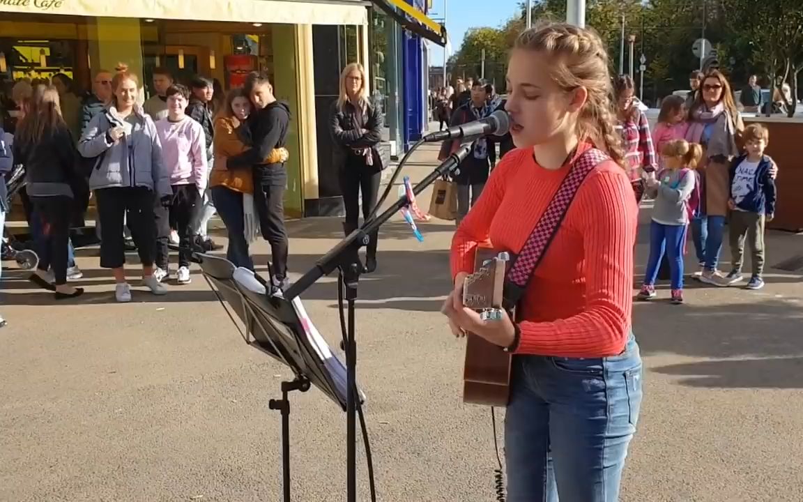 11日爱尔兰美女艾莉·夏洛克街演believer_ imagine dragons _ allie