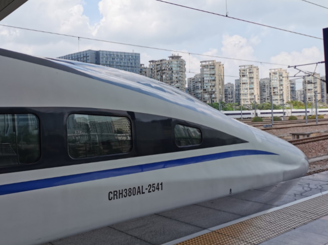 [图]传奇列车沦落到跑站站乐，CRH380AL-2541担当G1690出临平南站