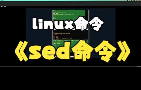 sed命令 每周一个linux命令哔哩哔哩bilibili