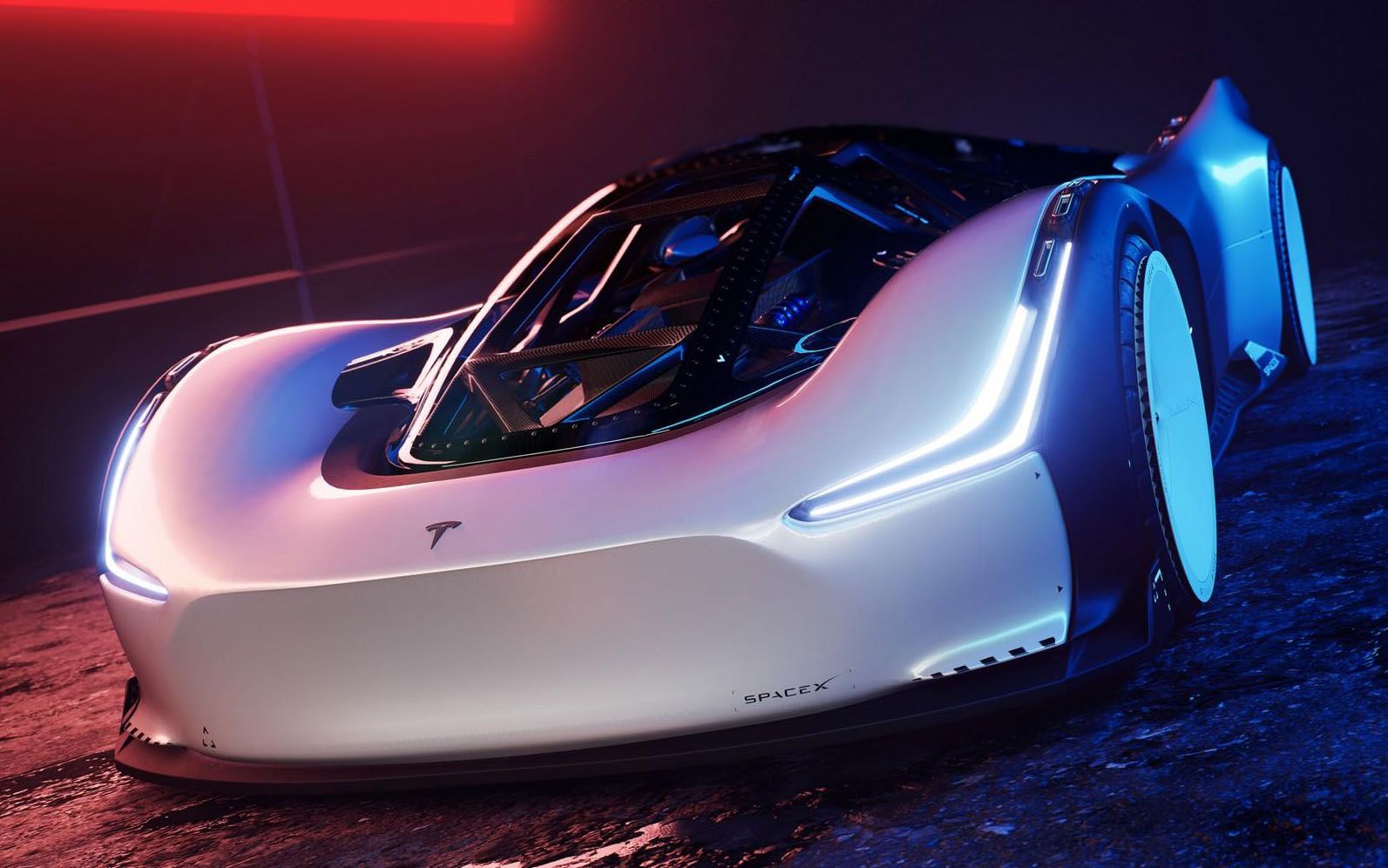 火箭特斯拉来了,为特斯拉跑车搭载火箭推进器,马力2950匹