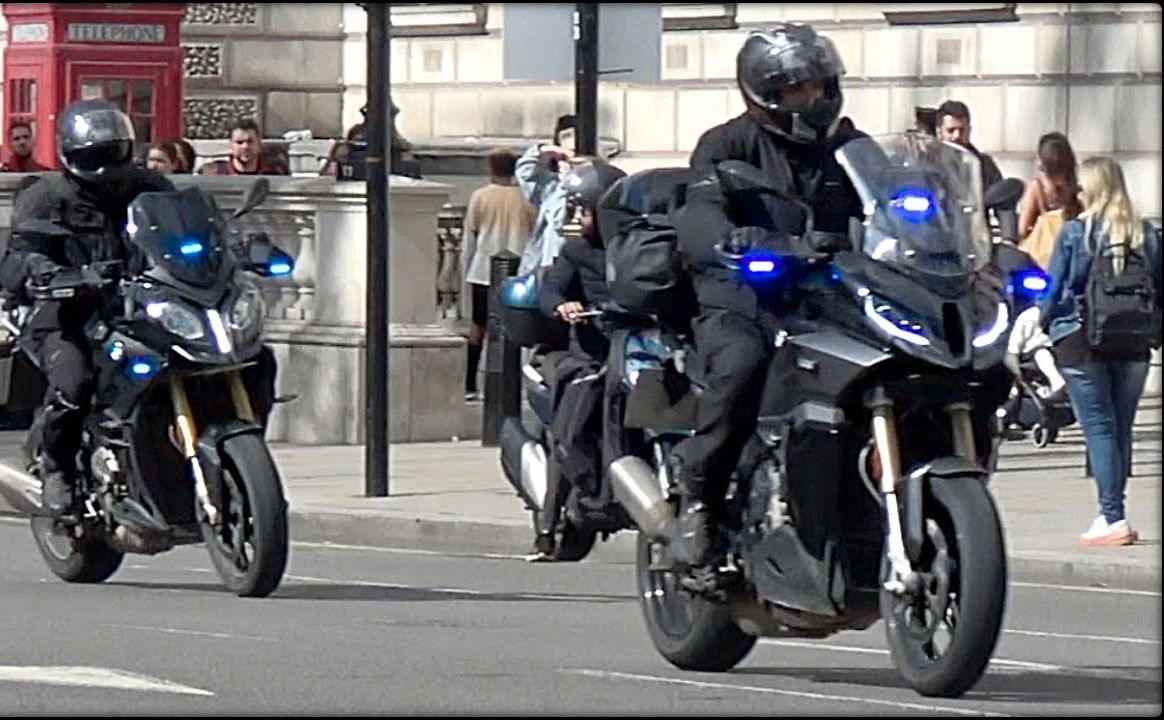 无标识警用摩托出警!英国伦敦地区大都会警察,伦敦市