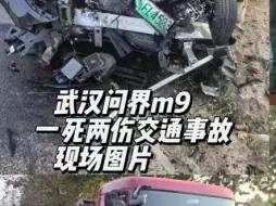 Download Video: 武汉问界m9一死两伤交通事故现场图片，逝者安息！！！#问界m9 #交通安全