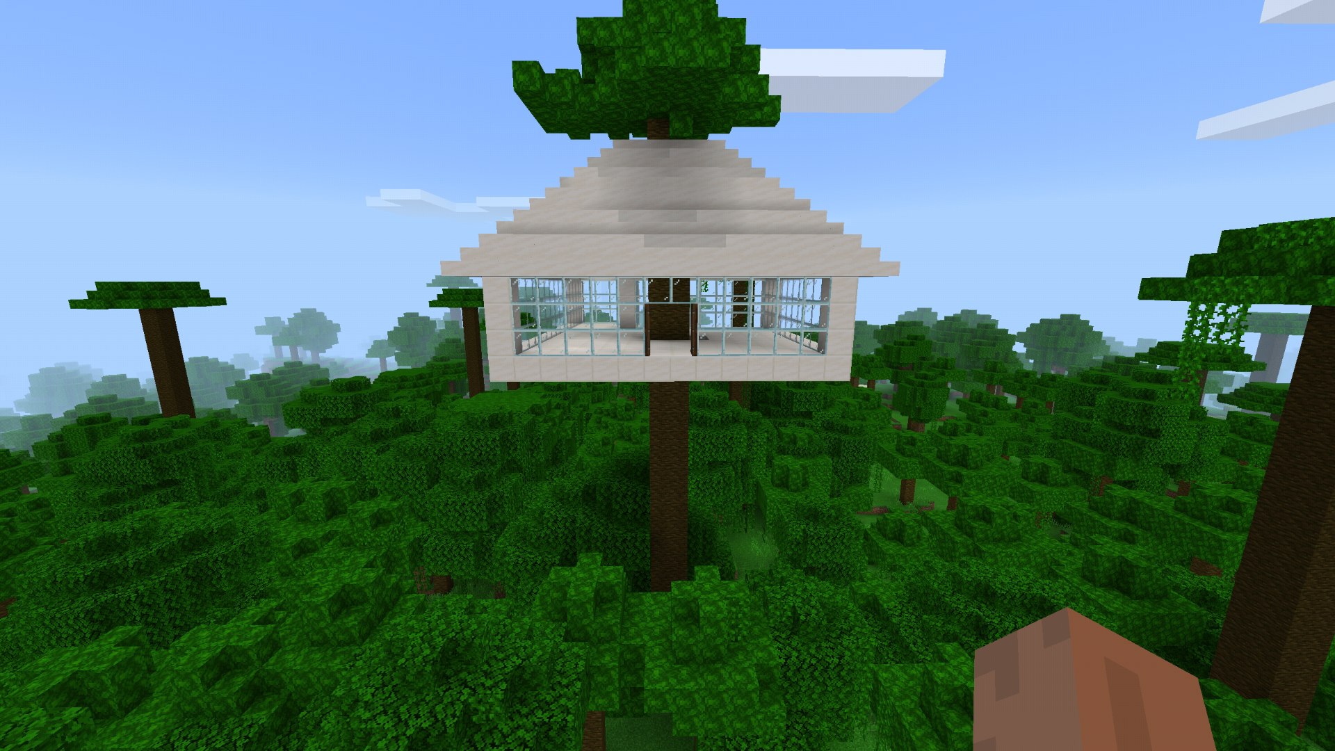 在我的世界建的一个树屋
