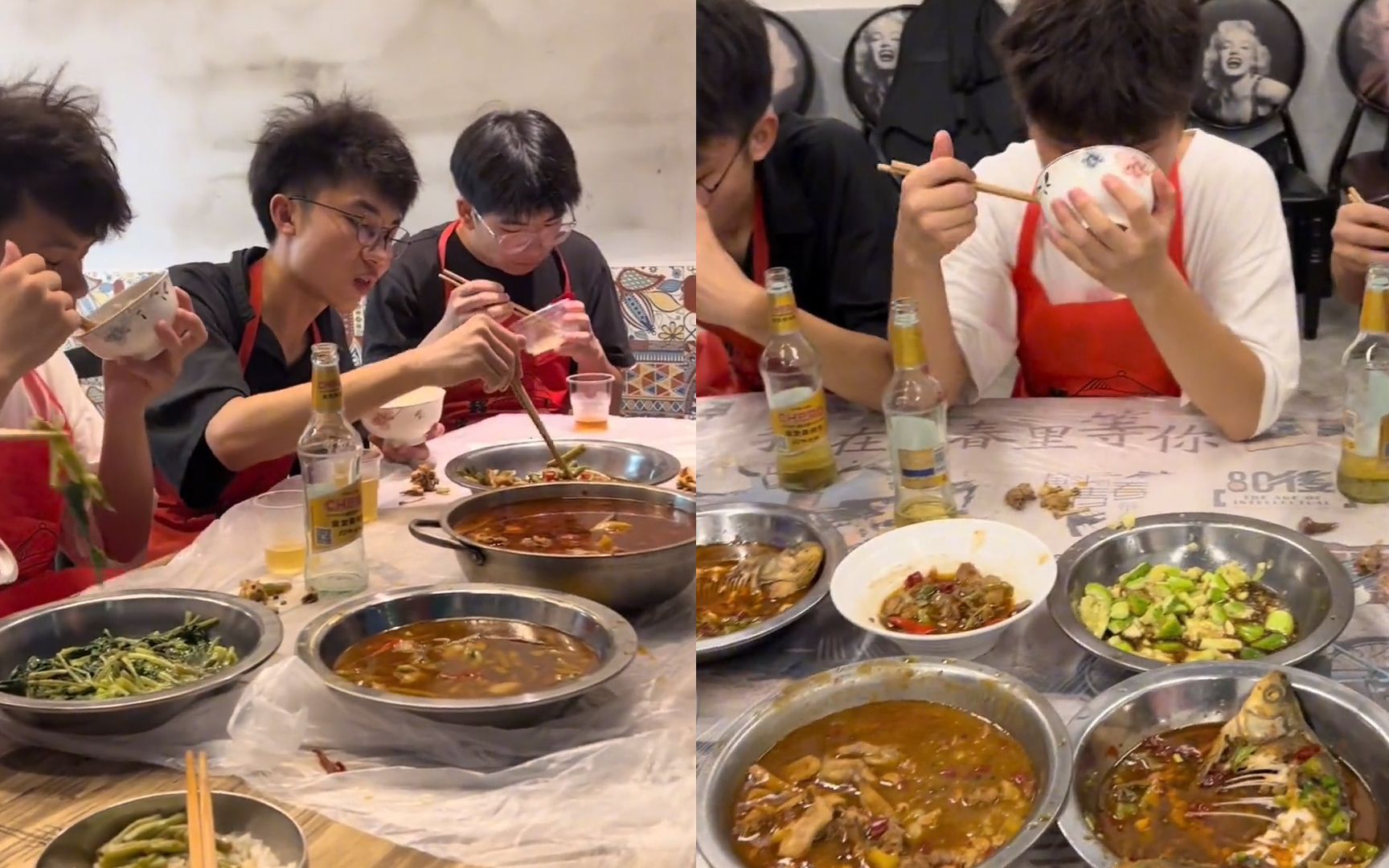 烧烤店招4名暑假工饭量惊人顿顿四碗饭还得喝酒老板无奈苦笑