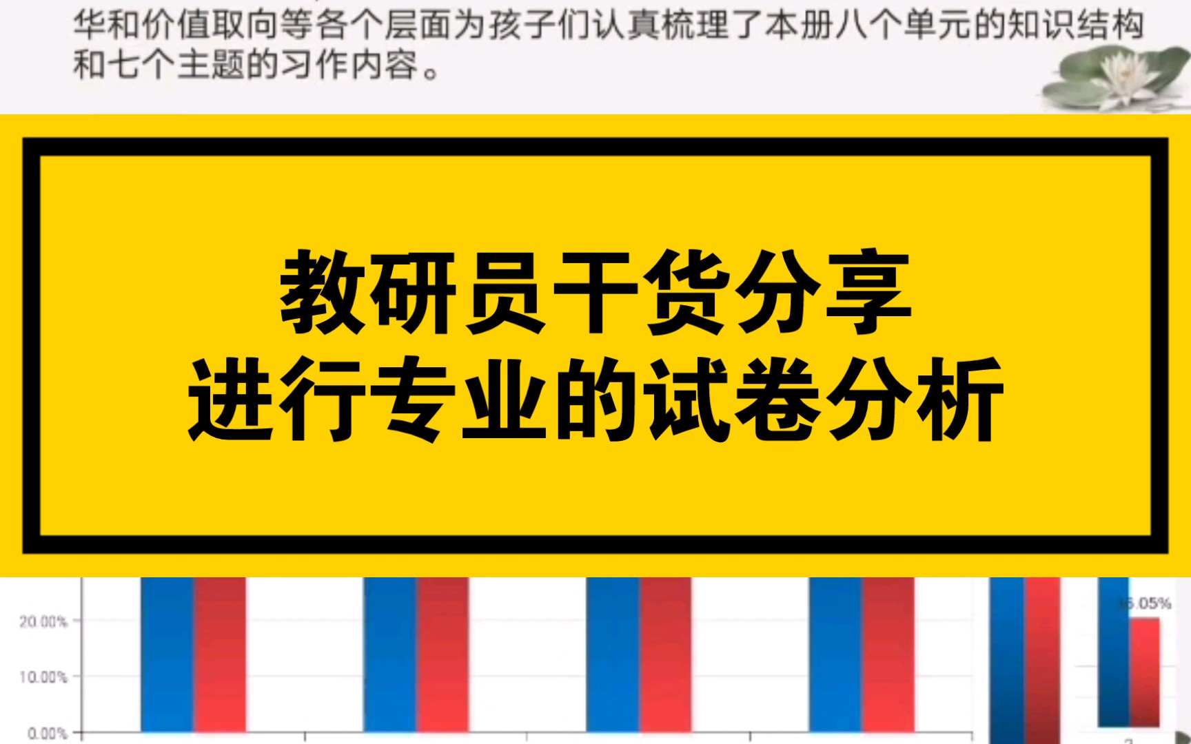 【教研员干货分享】您这样细致分析过期末试卷吗?研命题,研数据,研对策,研每一个学生~谢谢文璐老师的倾心倾力哔哩哔哩bilibili