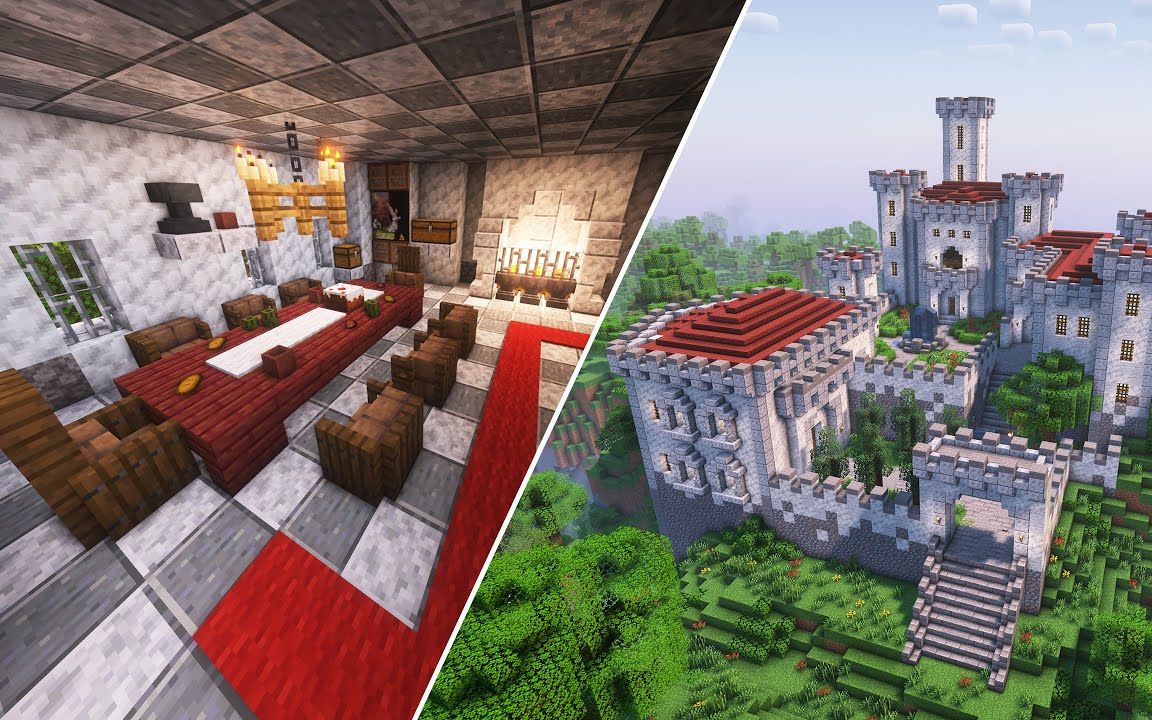 教程】带你建造一个中世纪城堡 - 内饰篇_哔哩哔哩bilibili_我的世界