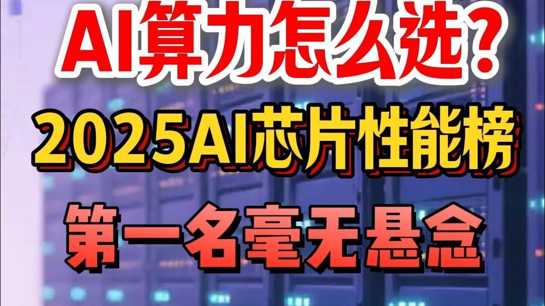 AI算力怎么选?2025AI芯片性能榜,第一名毫无悬念