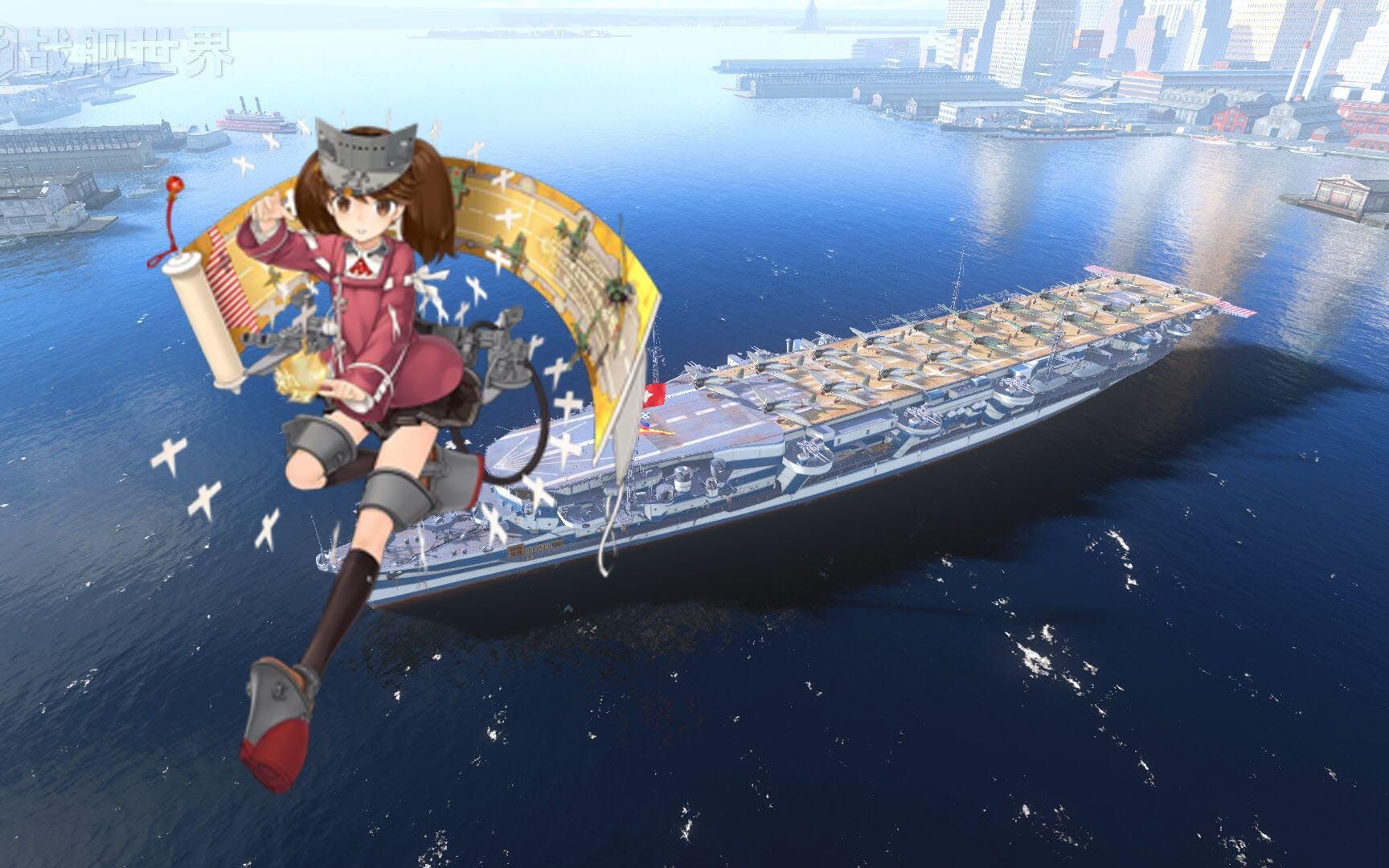 【景云自制】战舰世界龙骧 10万输出 基本进攻思路及防撕演示_哔哩