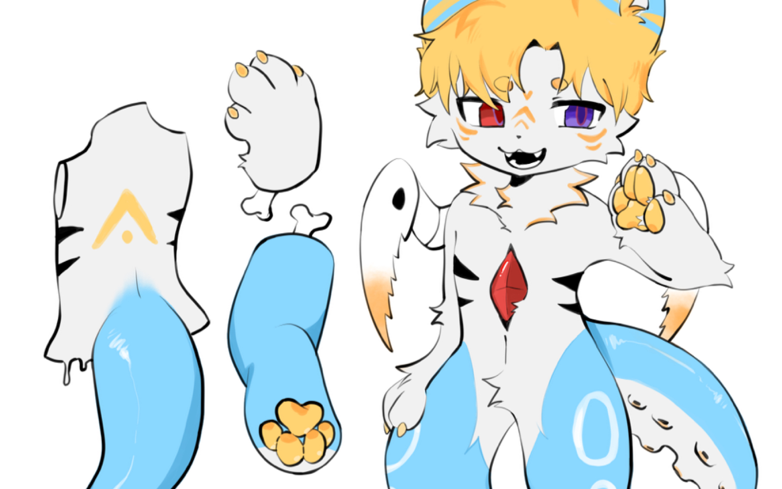 兽设拍卖是一只长着章鱼触手尾巴的大猫猫诶