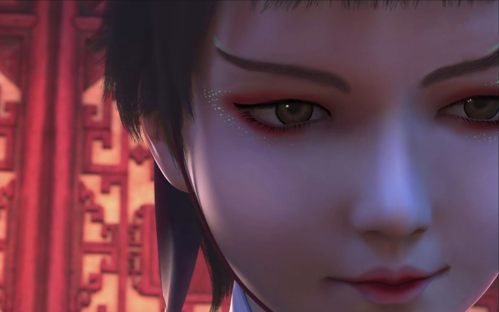 给年幼的沈静舟瑾仙公公化妆