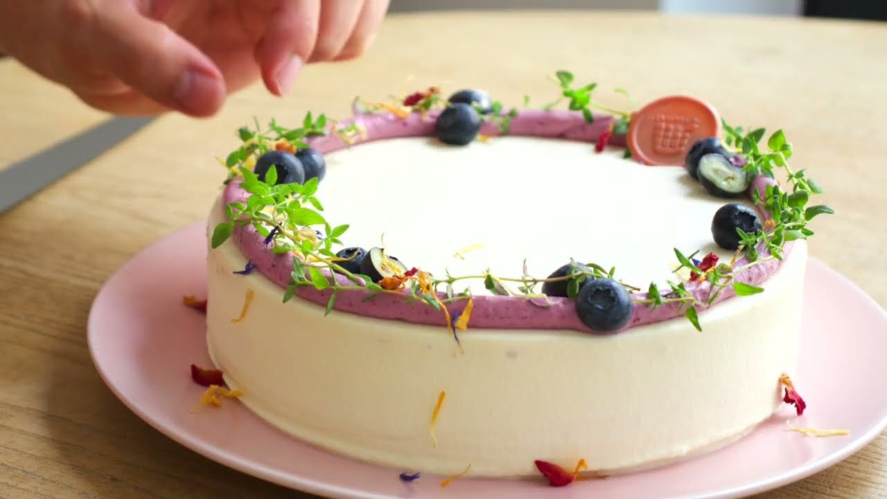 【Les sens ciel】蓝莓生乳酪蛋糕~|How to make Blueberry cheesecake哔哩哔哩bilibili