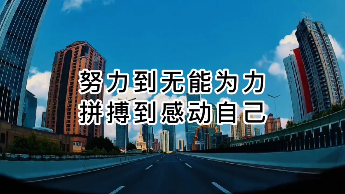 努力到无能为力拼搏到感动自己