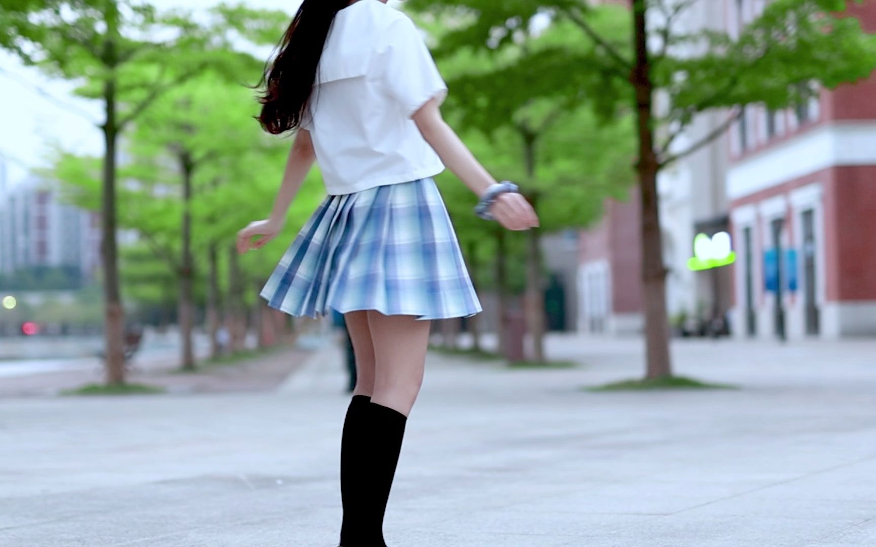 jk制服转圈圈佳能r6100p慢动作