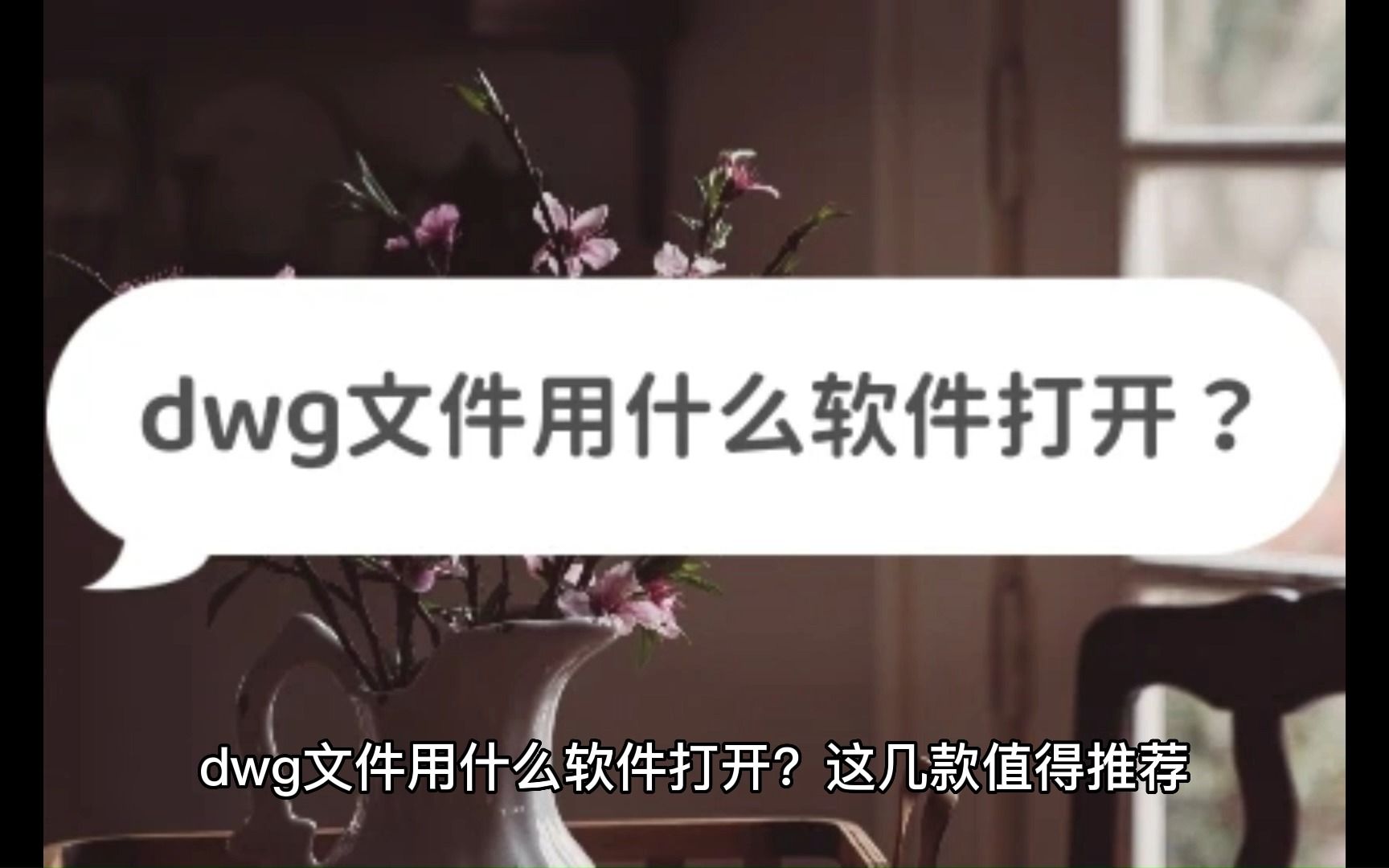 dwg文件用什么软件打开?这几款值得推荐哔哩哔哩bilibili